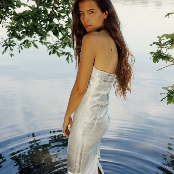 NWT SILVER ZW FITTED METALLIC DRESS REF 9632/242 BLOGGERS FAV - Picture 11 of 15